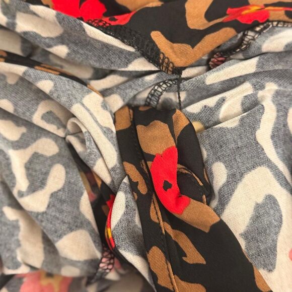 IMAN Chic Runway Jersey Dress & Tie Front Topper Leopard Print Set, Size 3XP - Picture 9 of 11